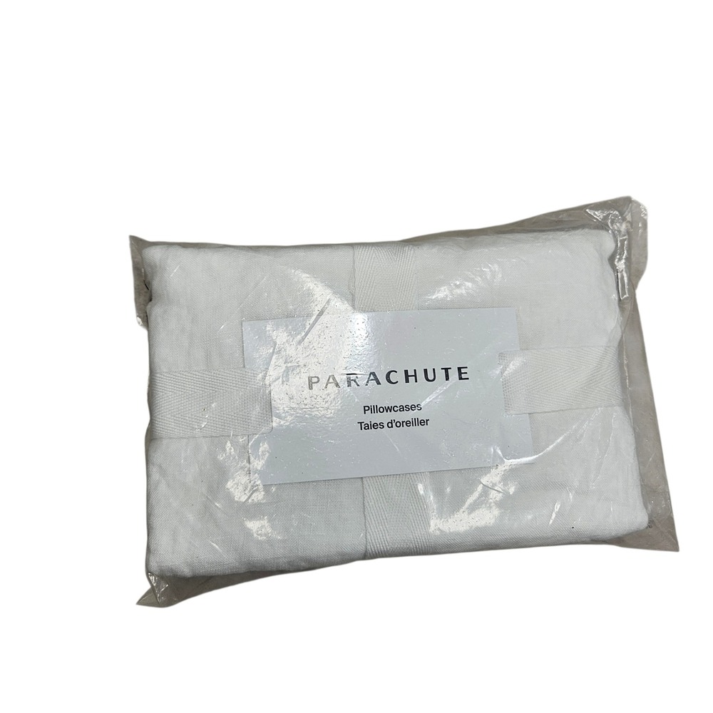 PARACHUTE NWT Pillowcase Pure White Set Linen White Standard Portugal Minimalist